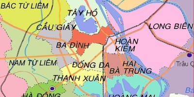 Карта на ха донг област ханој
